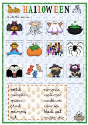 English Worksheet: Halloween