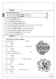 English Worksheet: Gerund or infinitive Exercise