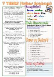 English Worksheet: 7 years (Luke Graham)