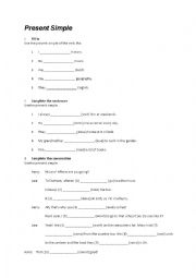 English Worksheet: Present Simple - the basics