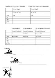English Worksheet: Present Simple and Present Continuous