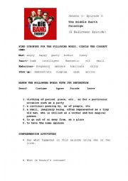 English Worksheet: BIG BANG THEORY. Halloween episode (Season 1)