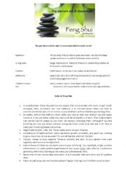 English Worksheet: Feng Shui 3 pages