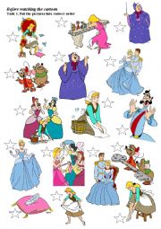 English Worksheet: Cinderella (disney cartoon)