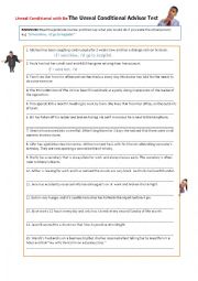 English Worksheet: Unreal Conditional Advisor Worksheet