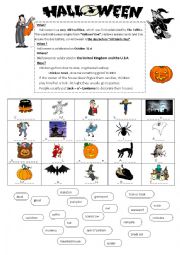 English Worksheet: HALLOWEEN