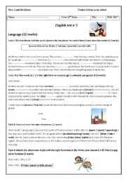 English Worksheet: 8th form test