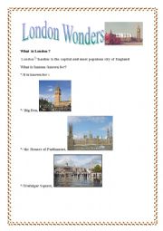 English Worksheet: London wonders