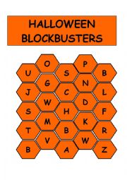 English Worksheet: HALLOWEEN BLOCKBUSTERS