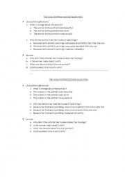 English Worksheet: The Oval Portrait, Poe