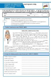 English Worksheet: Gregory, a British doctor