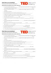 English Worksheet: TED TALK - Video - What if there was no advertising?
