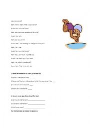 English Worksheet: can cant