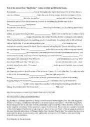 English Worksheet: Big Brother