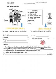 English Worksheet: Family