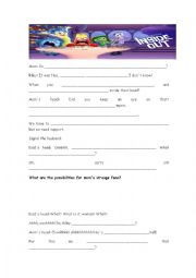 English Worksheet: Inside Out