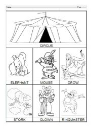 English Worksheet: Dumbo Activity