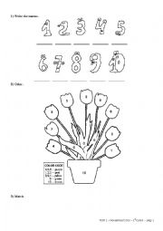 English Worksheet: TEST 1  November/2016  1st CLASS 