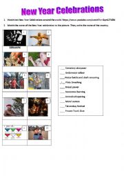 English Worksheet: 10 New Year Celebrations Around The World