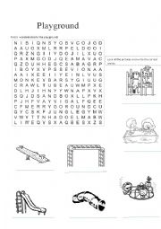 English Worksheet: playground