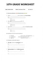 English Worksheet: simple present tense present continious tense be going to