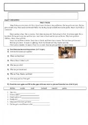 English Worksheet: Elementary quiz