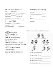 Elementary worksheet