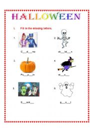 English Worksheet: Halloween vocabulary