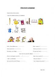 English Worksheet: Classroom Language