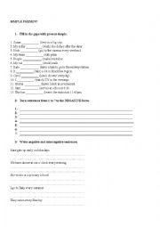 English Worksheet: Simple Present