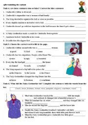 English Worksheet: Cinderella (disney cartoon) part 3