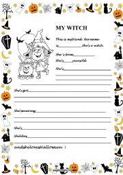 English Worksheet: HALLOWEEN DESCRIPTION