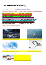 English Worksheet: preparing for the trip Third hour