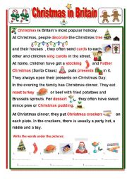 English Worksheet: Christmas Customs