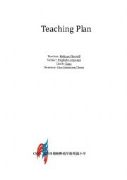 English Worksheet: Teaching Plan