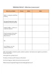 English Worksheet: Personal Privacy