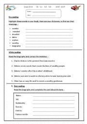 English Worksheet: Charles Dickens