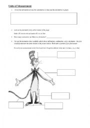 English Worksheet: Dr Seuss units of measurement 