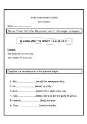 English Worksheet: present simple