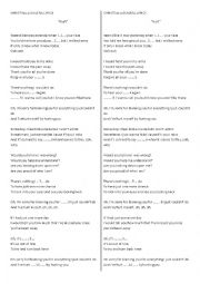 English Worksheet: song hurt 1 bac