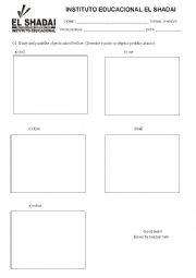 English Worksheet: test english 1 grade - kids