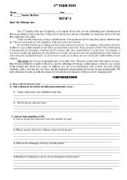 English Worksheet: Global Test