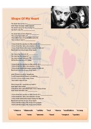 English Worksheet: Shape of my heart