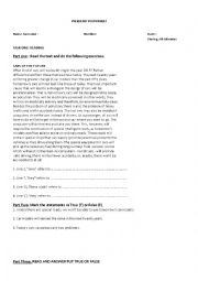 English Worksheet: worksheet