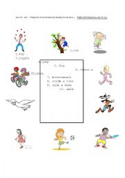 English Worksheet: Action Verbs