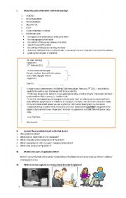 English Worksheet: letter and caption exercises