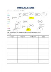 English Worksheet: Irregular verbs