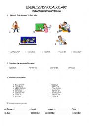 English Worksheet: Exercising Vocabulary
