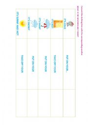 English Worksheet: Put on and Take off