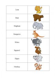 Animals Vocabularies